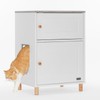 Petsfit Litter Box Enclosure, Odor-Free Design, Storage Cabinet, Easy-Clean, and