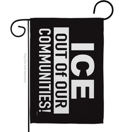 Abolish ICE ICE Out of Our Communities Flag Yard Sign Wall Hanging Decor Home Porch Balcony Lawn Bandera para Mexican Gifts SF NY LA MAGA Support Sign Protest Poster Californian Pride Decor