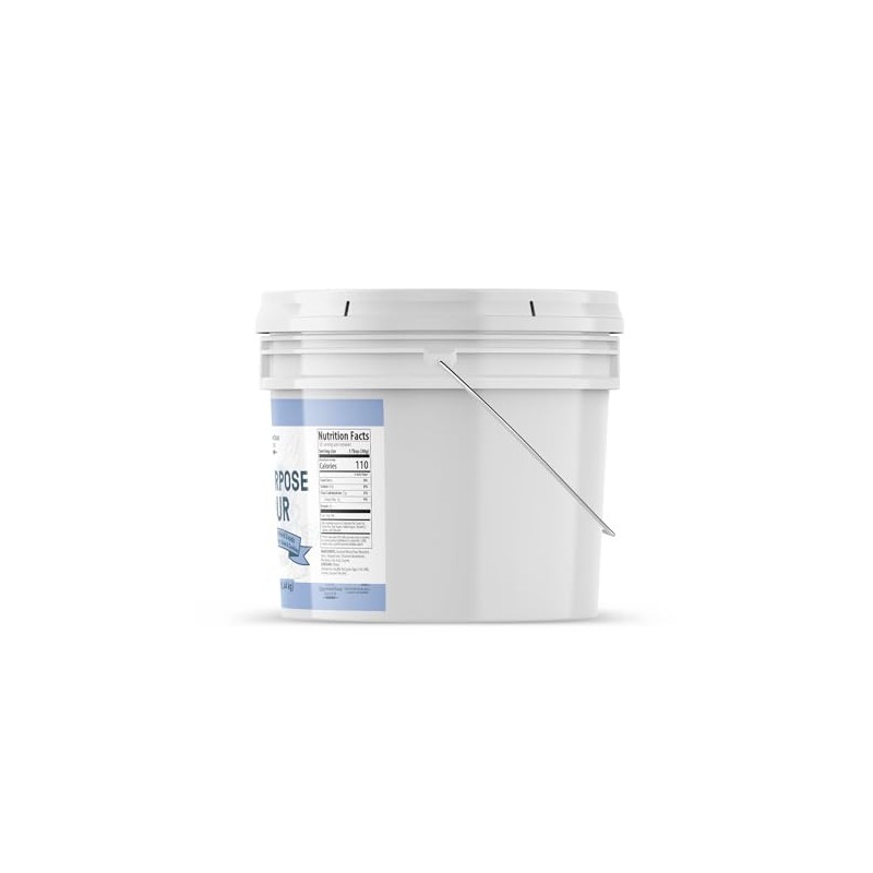 Unpretentious All Purpose Flour, 2 Gallon Bucket, Versatile Kitchen Staple,