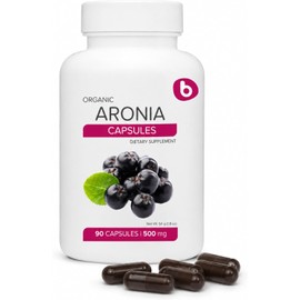 Organic Aronia Berry Capsules – Black Chokeberry Supplement with Natural Anthocyanins & Polyphenols – Supports Immune System – from Aronia Berries Powder – Non-GMO – 500mg, 90 Vegan Capsules