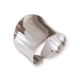 Fly Style Wide Silver Ring Women's Ring 925 Silver Ladies Open Adjustable Statement Ring, Sterling Silver