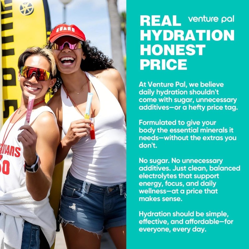 Unbranded Venture Pal Vitamin Electrolyte Hydration Drink Mix, Sugar Free,