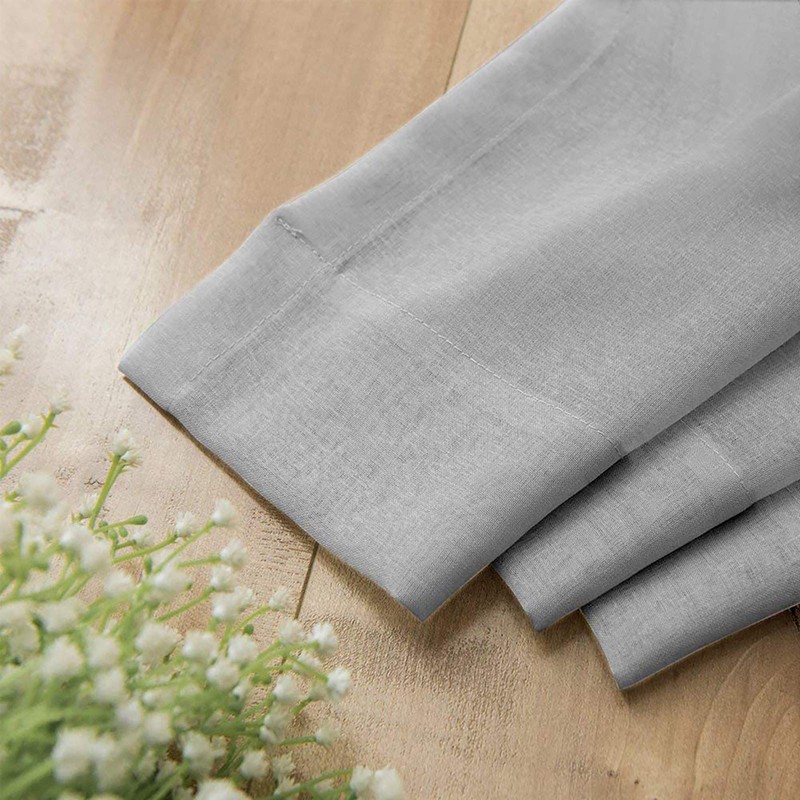 Topick Sheer Curtain with Eyelets, Transparent Curtain, Pack of 2,