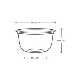 Vegware Compostable Clear PLA Plastic 8oz Salad Bowls, Case of 1000, Round Cold Food Containers, Renewable Plant-Based, Inserts & Lids Available, Disposable