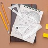 NILLOS Geometry Set, 4 PCS Ruler Set, for School Toole,Student