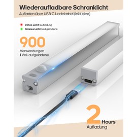 Goodea Cabinet Light with Motion Sensor, 18 cm, Mini Dimmable LED Cabinet Lighting, Wireless, Pack of 3, Base Cabinet Magnetic Lamp for Wardrobe, Bookcase, Stairs, Basement, RV (8000 K Cool White)