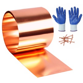 Copper Flashing 99.95% Pure - 16 Oz 24 Gauge 0.5mm Thickness - 10 Feet Length Copper Roll in Various Widths – Contractors & DIY Projects (24 Ga, 10" Width x 10 FT)