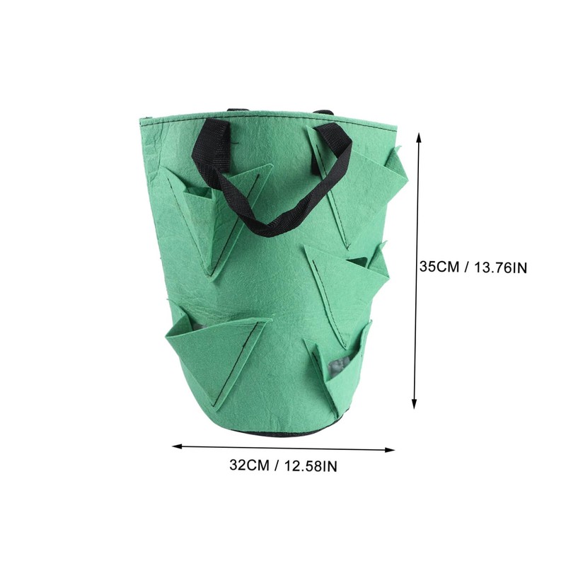 CIYODO 2pcs Strawberry Growing Bag Plant Grow Bags Non-Woven Planters
