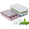 3 PCS Cubitera de silicona, Bandejas de Silicona para Cubitos