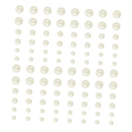 OATIPHO Nail Charms Pearl Stickers Flat Back Nail Art DIY Manicure Supplies for Christmas Parties Weddings