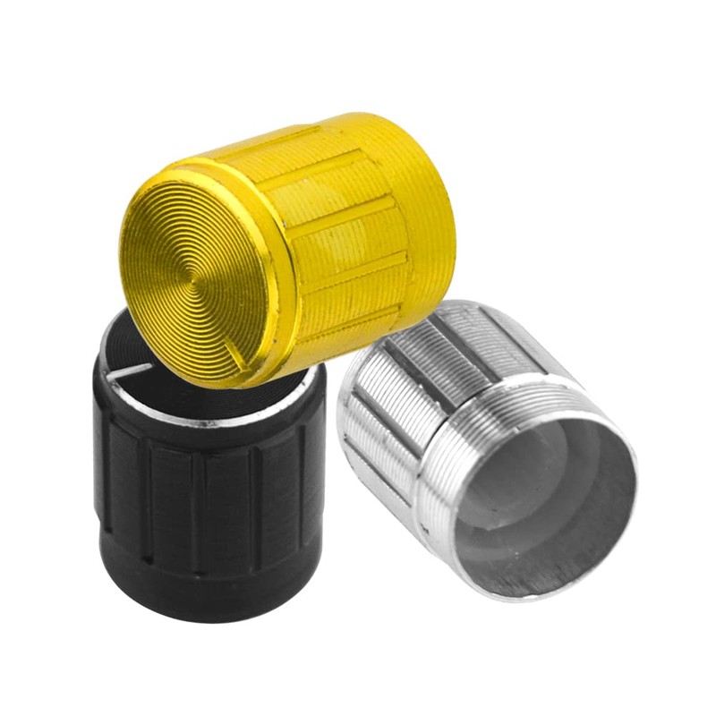 WMYCONGCONG 20個セット B5K B10K B20K B50K B100K ロータリーポテンショメー ローレットシャフトリニア 合金ノブ付き