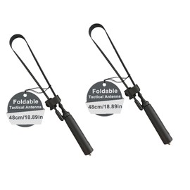 2 Pack BAOFENG Tactical Antenna 48cm/18.89in for UV-5R Radio SMA-Female High Gain Antenna Compatible with GMRS GM-5RH Walkie Talkie
