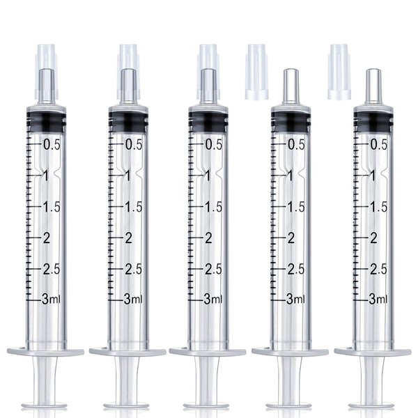 3ml Syringe with Cap,3ml Syringe Without Needle for Liquids,30 Pack