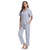 CF Womens 100% Cotton Pajamas Set Button Down Pjs Sets