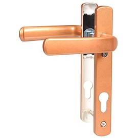 True Face UPVC Door Handle, Avocet Pioneer 92mm PZ Sprung Double Glazing Pair Set for Patio PVC - Stylish Brass Door Handles Golden 210 MM