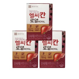 Chong Kun Dang Health Healthy Khan Royal 800mg x 30 capsules Milk Thistle Liver Health 3 boxes / 종근당건강 헬씨칸 로얄 800mg x 30캡슐 밀크씨슬 간 건강 3박스