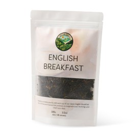 Sattva Tea Co | English Breakfast Black Tea Leaves | Sustainably Sourced, Vegan & Non-GMO | 100g/3.5oz Loose Leaf (40+ Cups) | Bold, Malty Blend