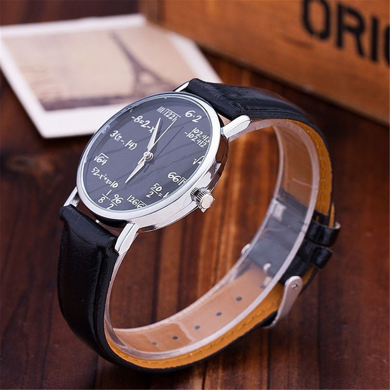 Mixe Fashion Formula Math Equation Unisex Teen Students Quartz Casual