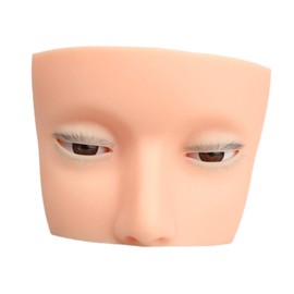 Harilla Eyelashes Mannequin Head Eyelash Extension Soft Eyelid Mannequins Flat Eyelashes Mannequin Exercise Make Up Face for Loose Eyelashes