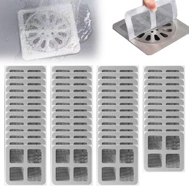 Multifunctional Disposable Sewer Filter for Floor Drain, Pack of 50 Drain Strainer Shower Stickers, Hair Strainer Shower, Drain Hair Catcher for Sink, Showers, Bathtub and Kitchen