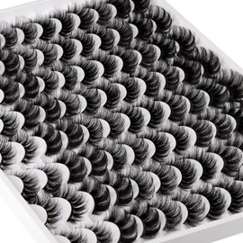 False Eyelashes 48 Pairs 6 Styles Mixed Fake Eye Lashes Bulk Wholesale Dramatic Thick 5D Wispy Strip Faux Mink Eyelashes Multipack