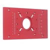 Premium Aluminum Router Table Insert Plate, Red and Black, Aluminum