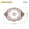 sourcing map 2Pcs Retro Lace Placemats, French Crochet Doilies Oval