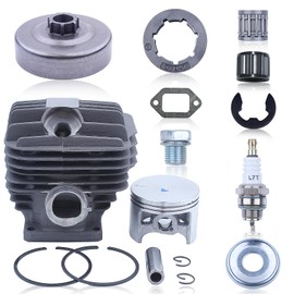 Adefol 54mm Cylinder Piston Kit for Stihl MS460 046 Chainsaws Replacement Parts with Clutch Drum Rim Sproket Needle Bearing Spark Plug Gasket Set Decompression Valve Card Spring for 11280201221