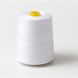 IPEA Sewing Thread for Sewing Machine and Overlock - Large Spool 9000 Metres (10000 Yards) - Polyester Thread for Sewing - Overlock Thread - Yarn - White