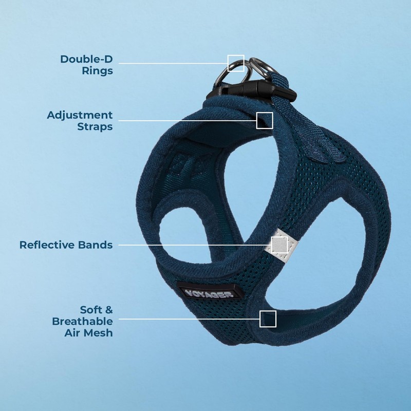 Voyager Step-in Air Dog Harness - All Weather Mesh, Reflective,
