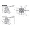 Air Hand Valve Rotary Lever 2 Position 4 Way Pneumatic
