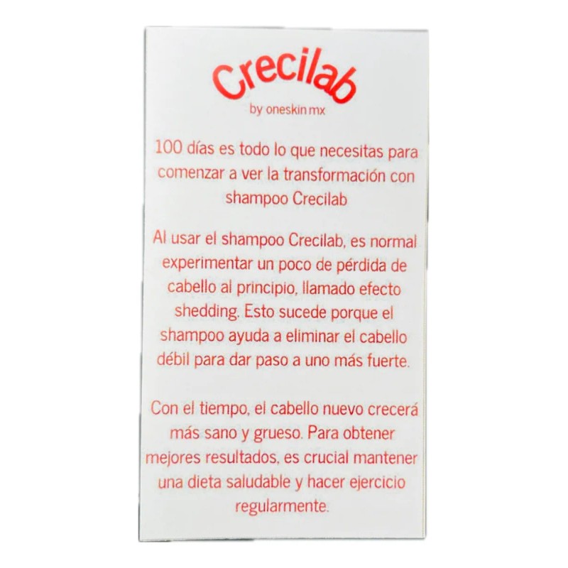 Shampoo Crecilab 250ml Fórmula Original One Skin