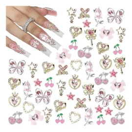 Pedreria Para Uñas Grande Piedras Decorativa Mariposa 24pcs                                                                                           