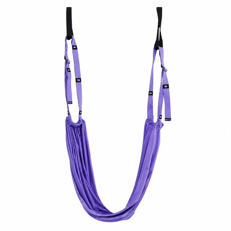 Aerial Yoga Stretch Strap for Home Fitness – Purple Nylon