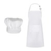 LxcshLjx 2 Pcs Chef Apron Hat Set, Adjustable Bib Chef