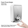 VANNSOO Commercial Wall Mount Stainless Steel Foam Soap Dispenser, 40