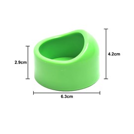 NAUZE 2Pieces Hamster Ceramic Feeding Bowls Blue Green Anti-Turning Food Dish Animal Cute Small Feeder for Small Pets Hamster Gerbil Hedgehog