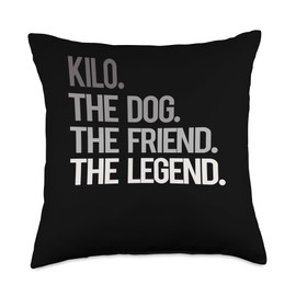 Kilo THE DOG THE FRIEND THE LEGEND - National Pet Day Throw Pillow