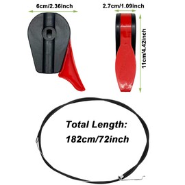 ZAMDOE Universal 72" Lawn Mower Throttle Cable Switch Assembly Control Lever Handle Switch Throttle Box Switch Governor for Push Lawn Tractor for Lawnmower