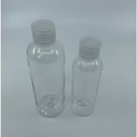 Cylindrical empty cosmetic bottles, snap caps, travel portable makeup dispensing containers, empty PET containers / 원통형 화장품 공병 똑딱캡 여행용 휴대 메이크업 소분통 빈통 페트 용기