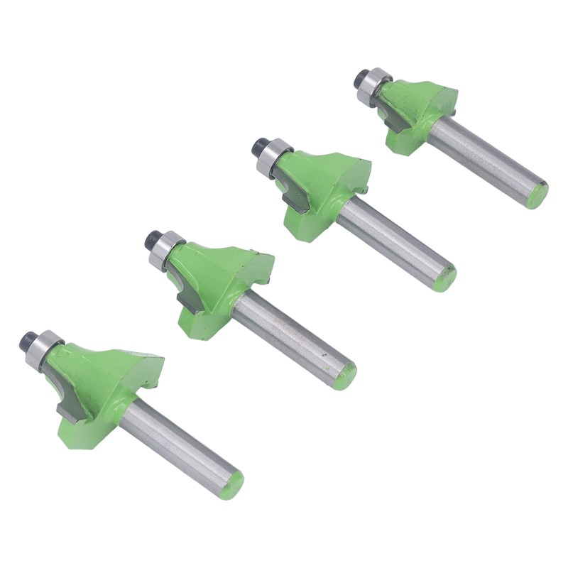 4 Pcs Roundover Router Bit 8mm Shank 5/8in 3/4in 7/8in