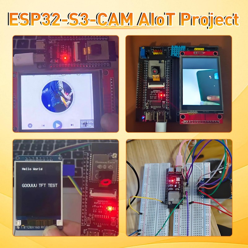 ESP32-S3-CAM Development Board with OV3660 Camera, 16MB Flash 8MB PSRAM