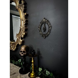 The Grey House Gothic Framed Hanging Bat Wall Decor