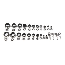 25 in 1 Set Universal Rock Casting Tackle Fishing Rod Guides Line Rings Top Tips