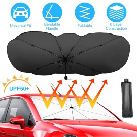 Foldable Car Umbrella  Cover Protect Vehicle from UV Sun UPF50+ Sun
