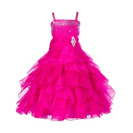 ekidsbridal Rhinestone Organza Layer Flower Girl Dresses Pageant Dresses 164S 4