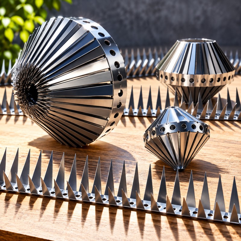 Stainless Steel Anti-Climbing Spikes for Pest Deterrence – Physical Barrier
