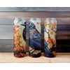 Handmade Autumn Raven 20 oz Tumbler – Fall Leaves &