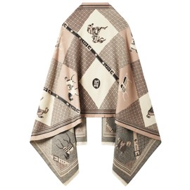 fanvita Scarf for Women Pashmina Shawl Wrap for Evening Dress Gifts for Women Coffee