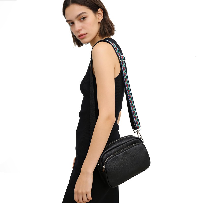 Crossbody Straps for Purses Silver Hardware Purse Strap Wide Shoulder